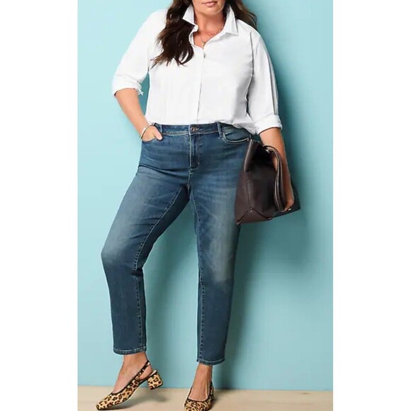 J. Jill Size 16P Slim Ankle Jeans Delray Wash Comfortable Casual Tencel See Pics - Picture 4 of 9